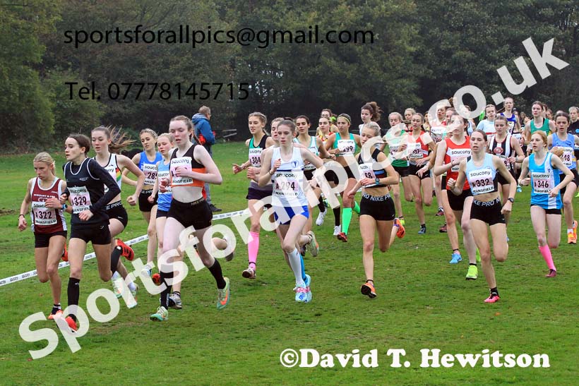Womens Under-17s, 2022 National Cross Country Relays, Berry Hill Park, Mansfield.  Photo: David T. Hewitson/Sports for All Pics